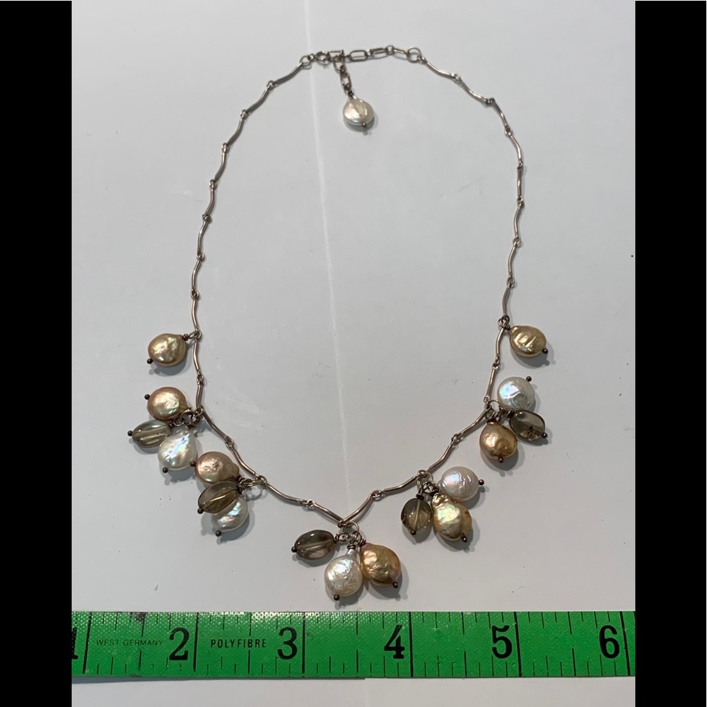Pearl and chain 16” necklace